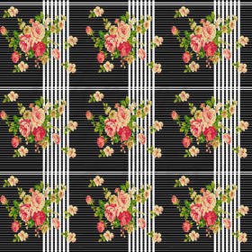 Floral and Stripes Adhesive Vinyl