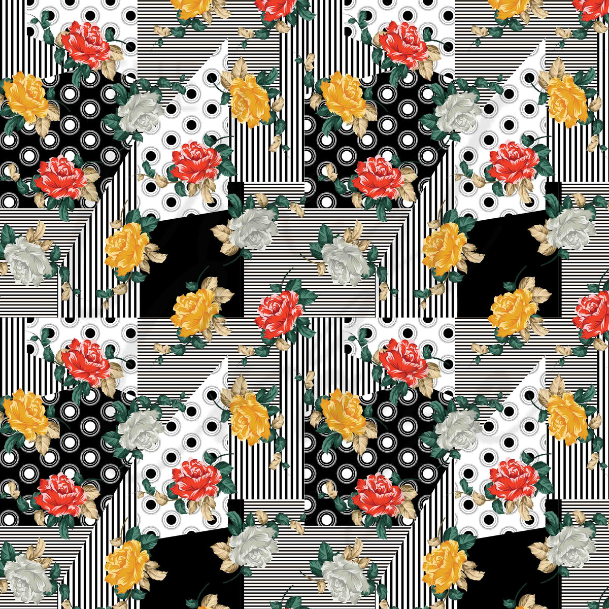 Floral and Stripes Adhesive Vinyl