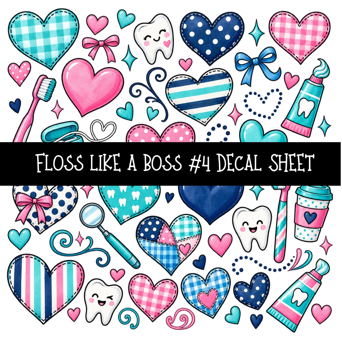 Floss like a boss UV DTF Decal sheets 8 Designs available