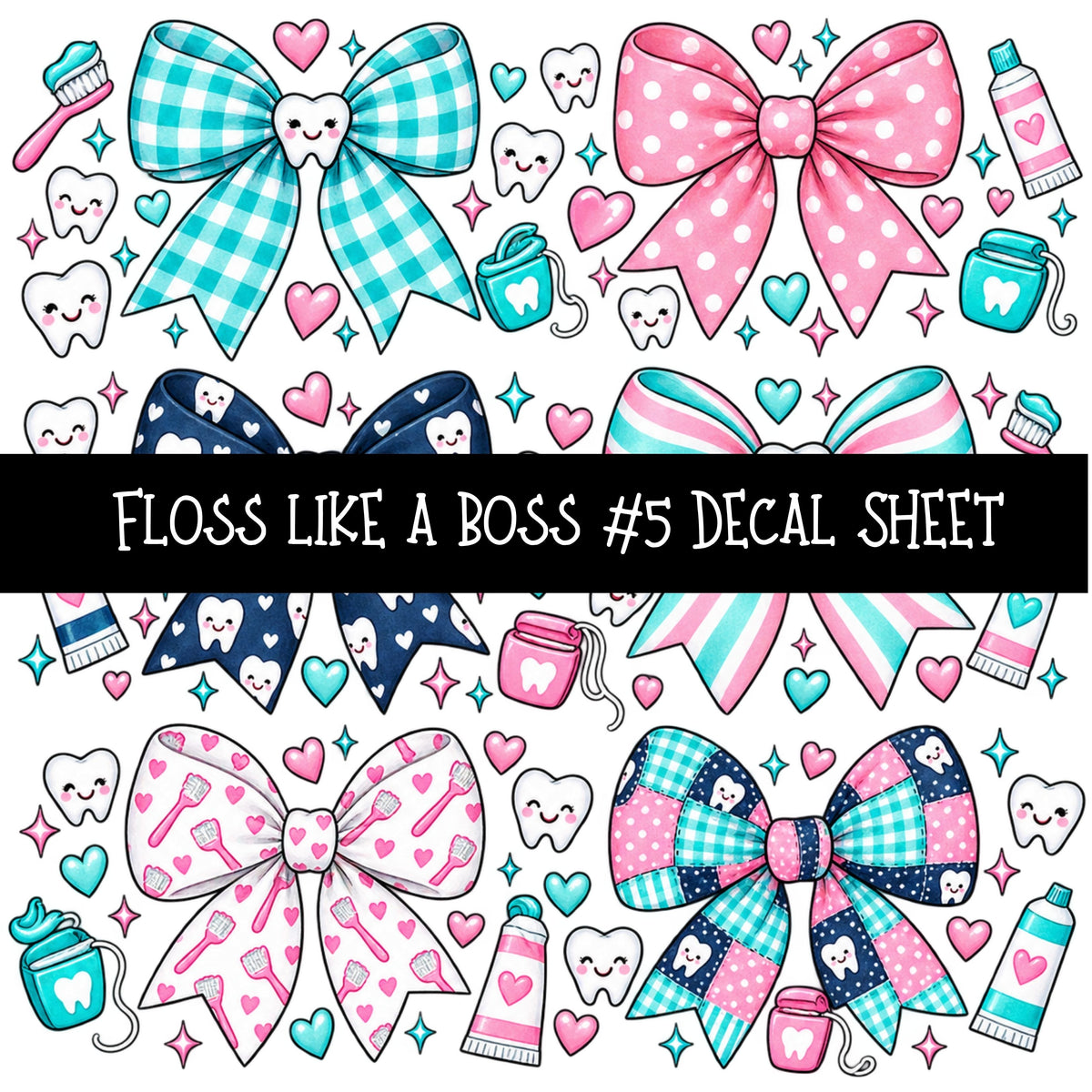 Floss like a boss UV DTF Decal sheets 8 Designs available