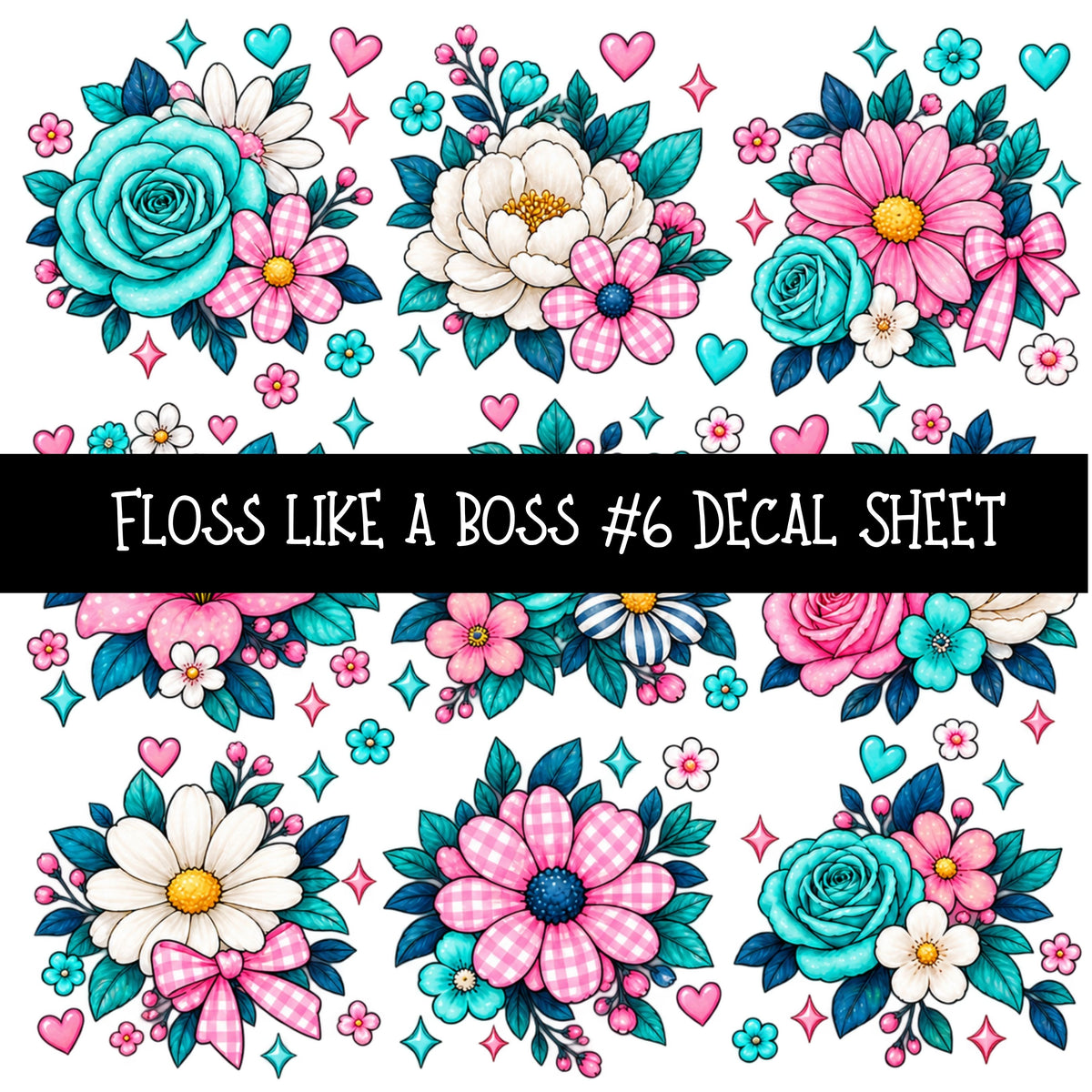 Floss like a boss UV DTF Decal sheets 8 Designs available