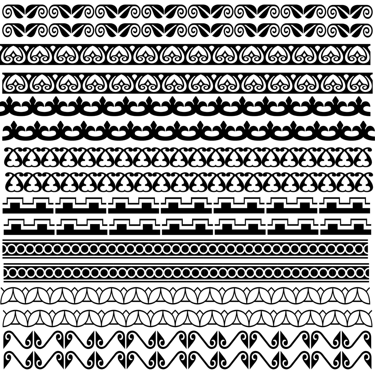 Flourished Borders UV DTF Decal sheet 2 styles 2 color options