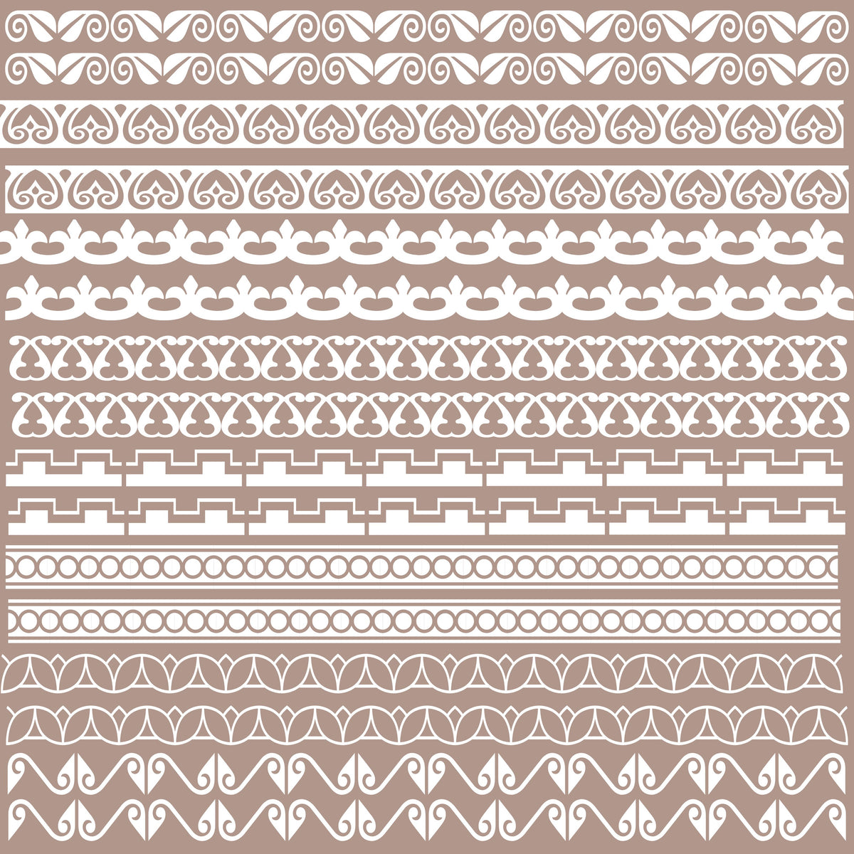 Flourished Borders UV DTF Decal sheet 2 styles 2 color options