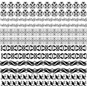 Flourished Borders UV DTF Decal sheet 2 styles 2 color options