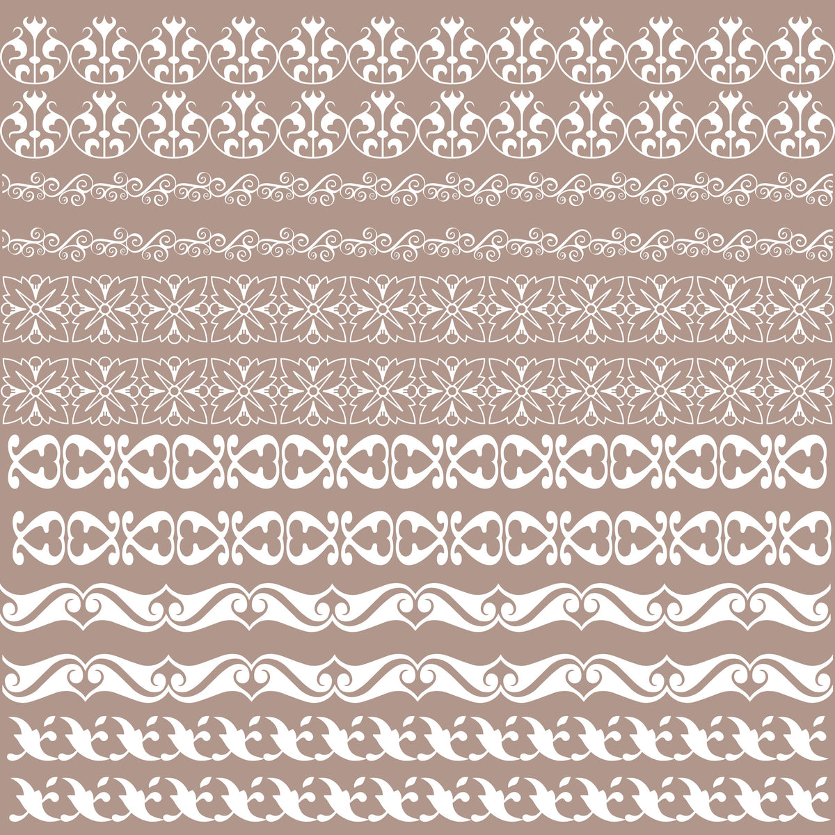 Flourished Borders UV DTF Decal sheet 2 styles 2 color options