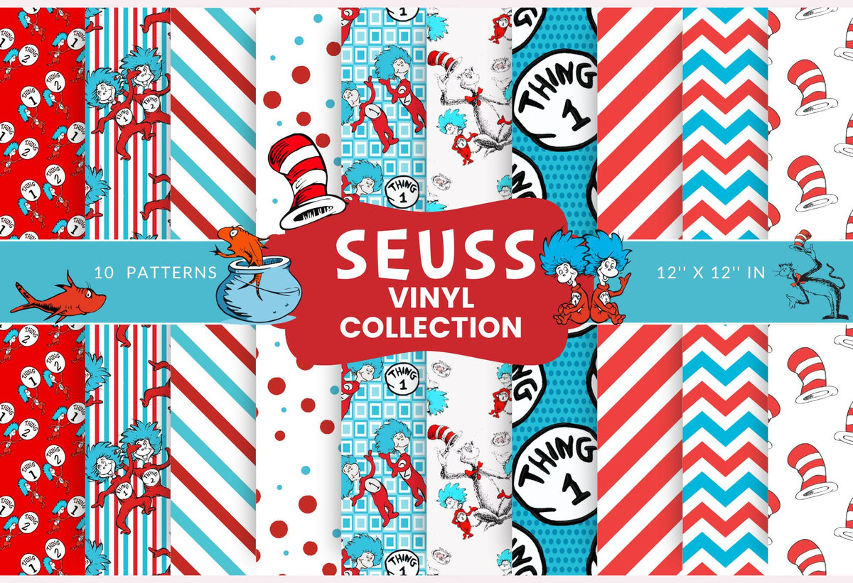 Seuss Collection 12x12 Vinyl Sheets- 10 Designs Available