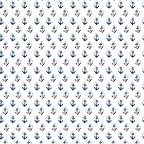 Flowers And Anchor - Adhesive Vinyl