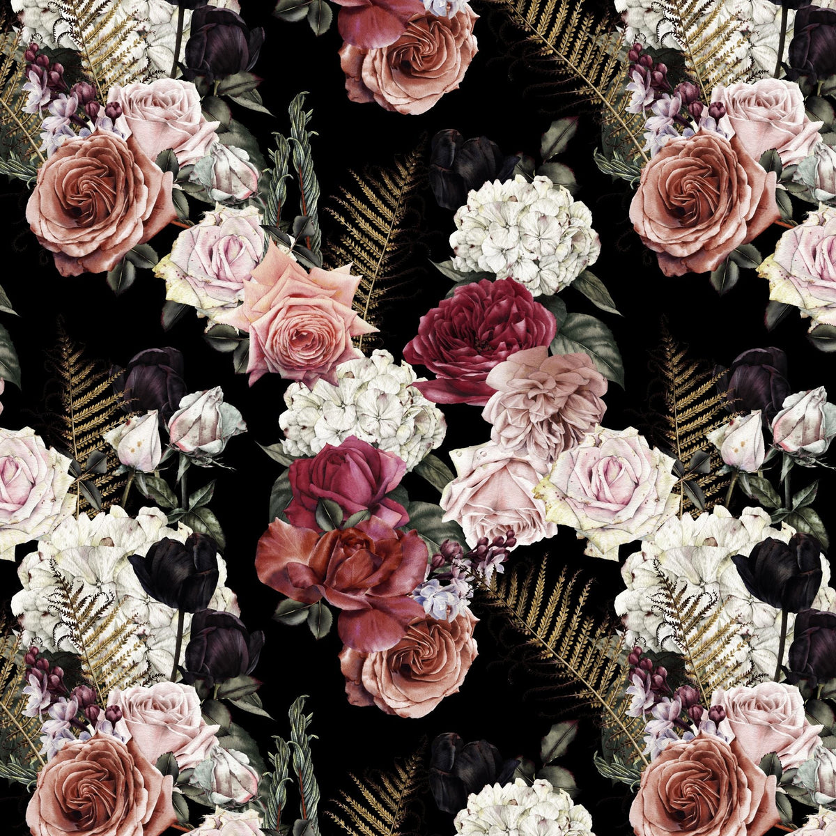 Flowers And Feather - Adhesive Vinyl