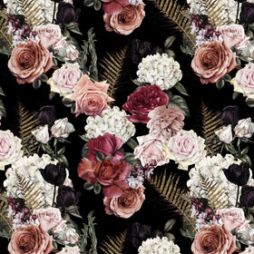Flowers And Feather - Adhesive Vinyl