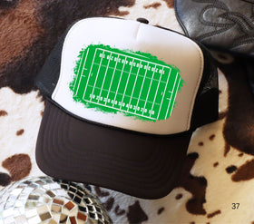 Football Field Hat DTF hat transfers 5wx3h