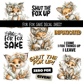 For Fox sake UV DTF Decal sheets