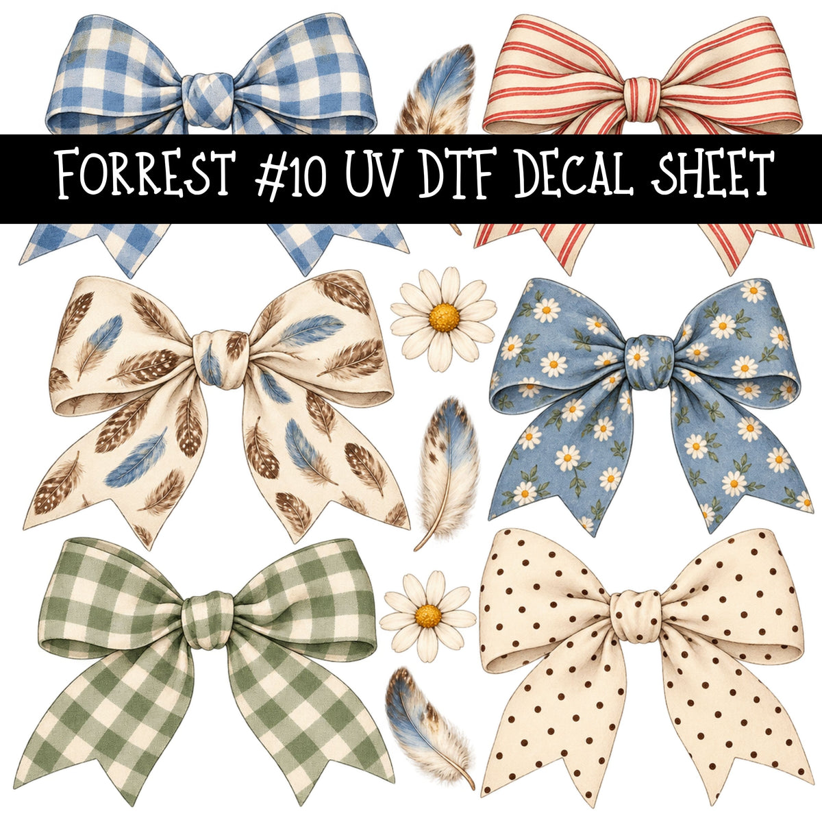 Forrest UV DTF Decal sheets 11 Designs available