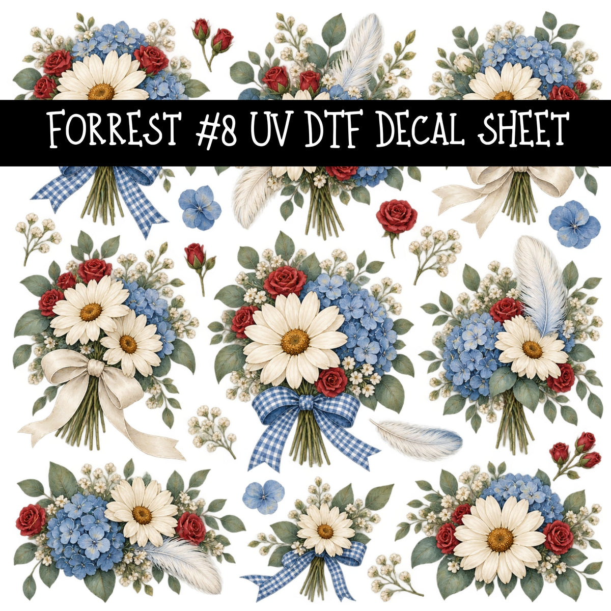 Forrest UV DTF Decal sheets 11 Designs available