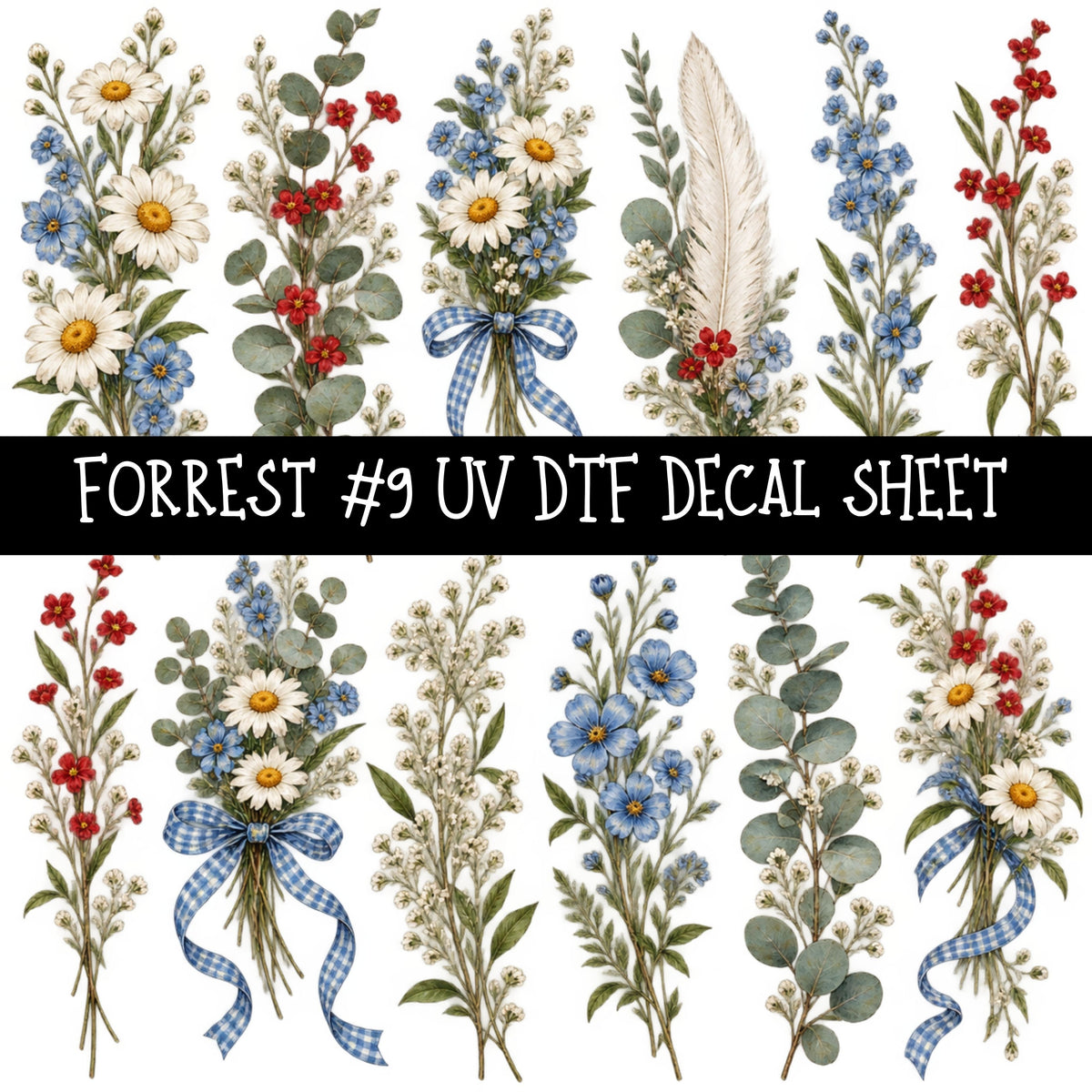 Forrest UV DTF Decal sheets 11 Designs available