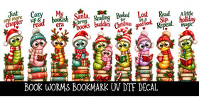 Book worms Bookmark UV DTF Decal sheet- 9 Designs