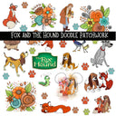 Fox and the Hound UV DTF Doodle Patchwork Set