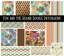 Fox and the Hound UV DTF Doodle Patchwork Set