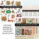 Fox and the Hound UV DTF Doodle Patchwork Set