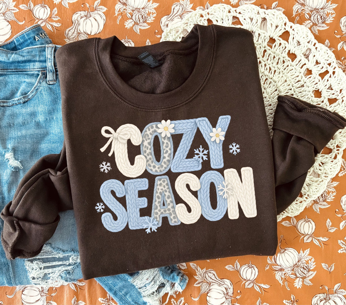 Cozy Season Faux Yarn DTF Transfers