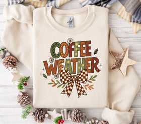 Coffee Weather with Bow DTF Transfers