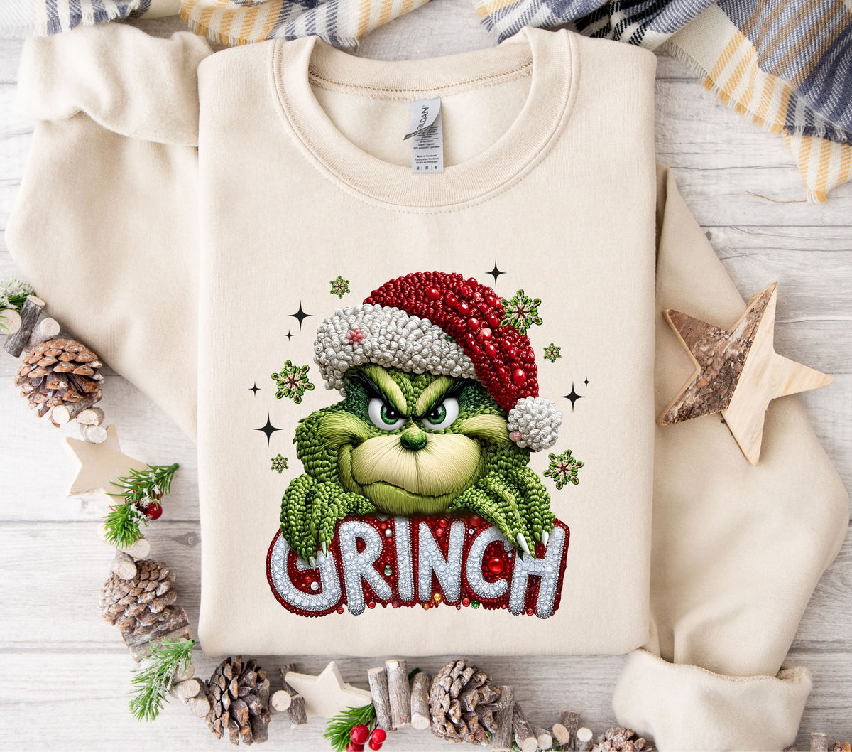 Sparkle Grinch DTF Transfers