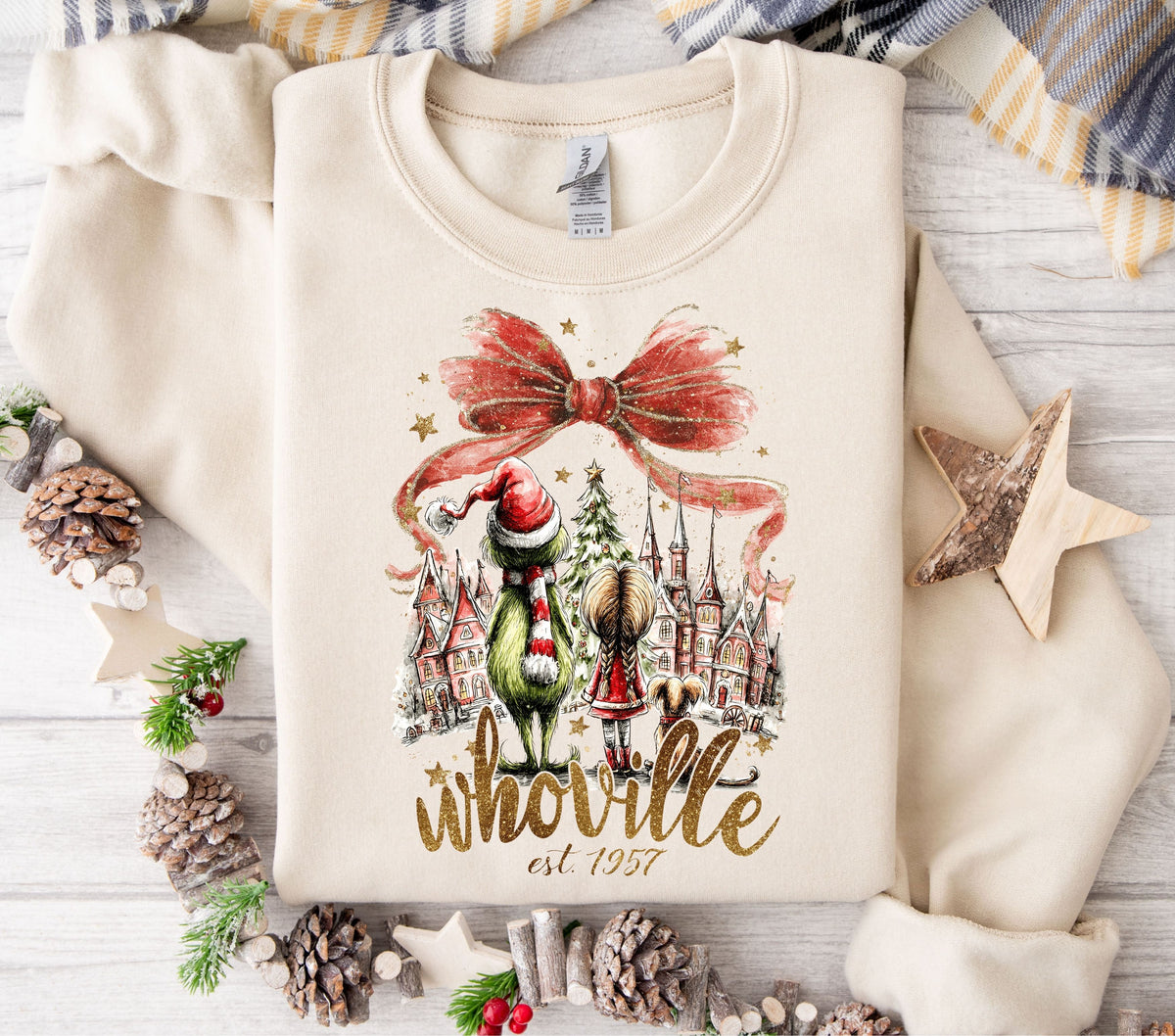Whoville Bow DTF Transfers
