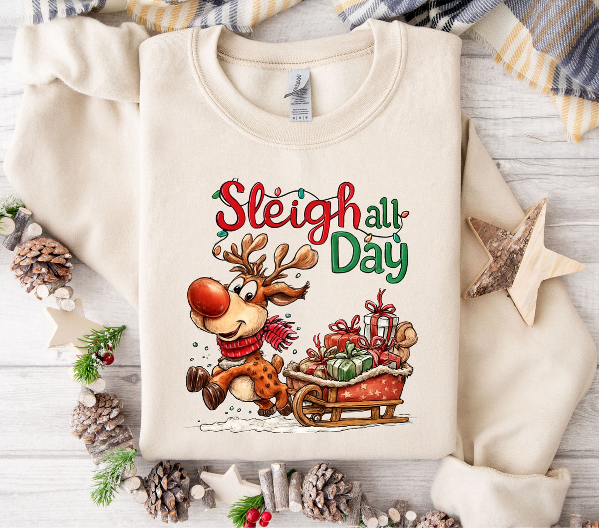 Sleigh all day DTF Transfers
