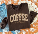 Coffee Weather Faux Embroidery DTF Transfers