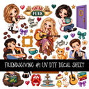Friendsgiving UV DTF Decal sheets 5 Designs available
