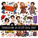 Friendsgiving UV DTF Decal sheets 5 Designs available