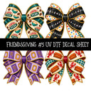Friendsgiving UV DTF Decal sheets 5 Designs available