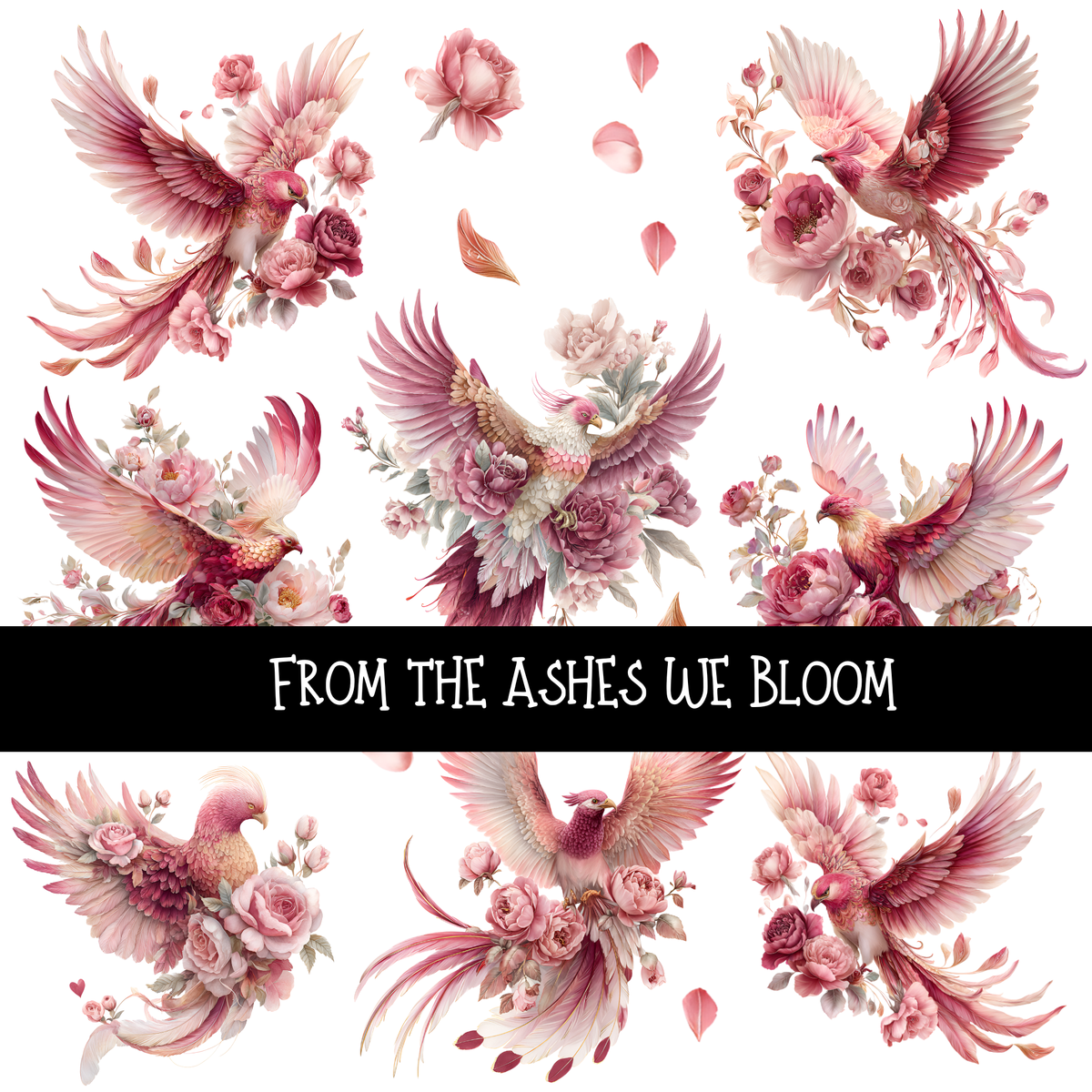 From the Ashes we Bloom UV DTF Decal sheets