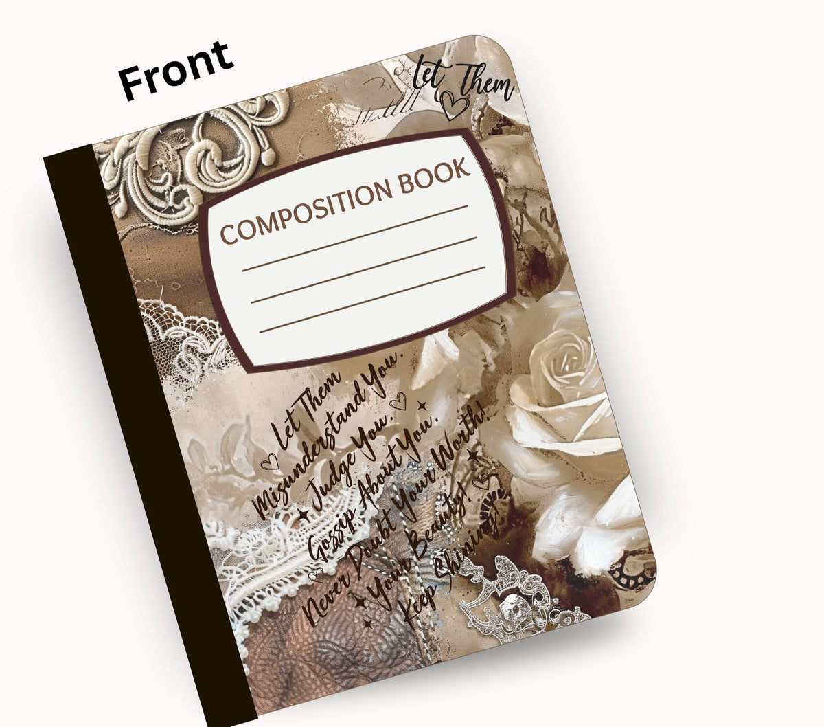 Let them vinyl composition notebook wrap