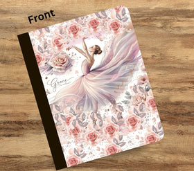 Grace in motion vinyl composition notebook wrap