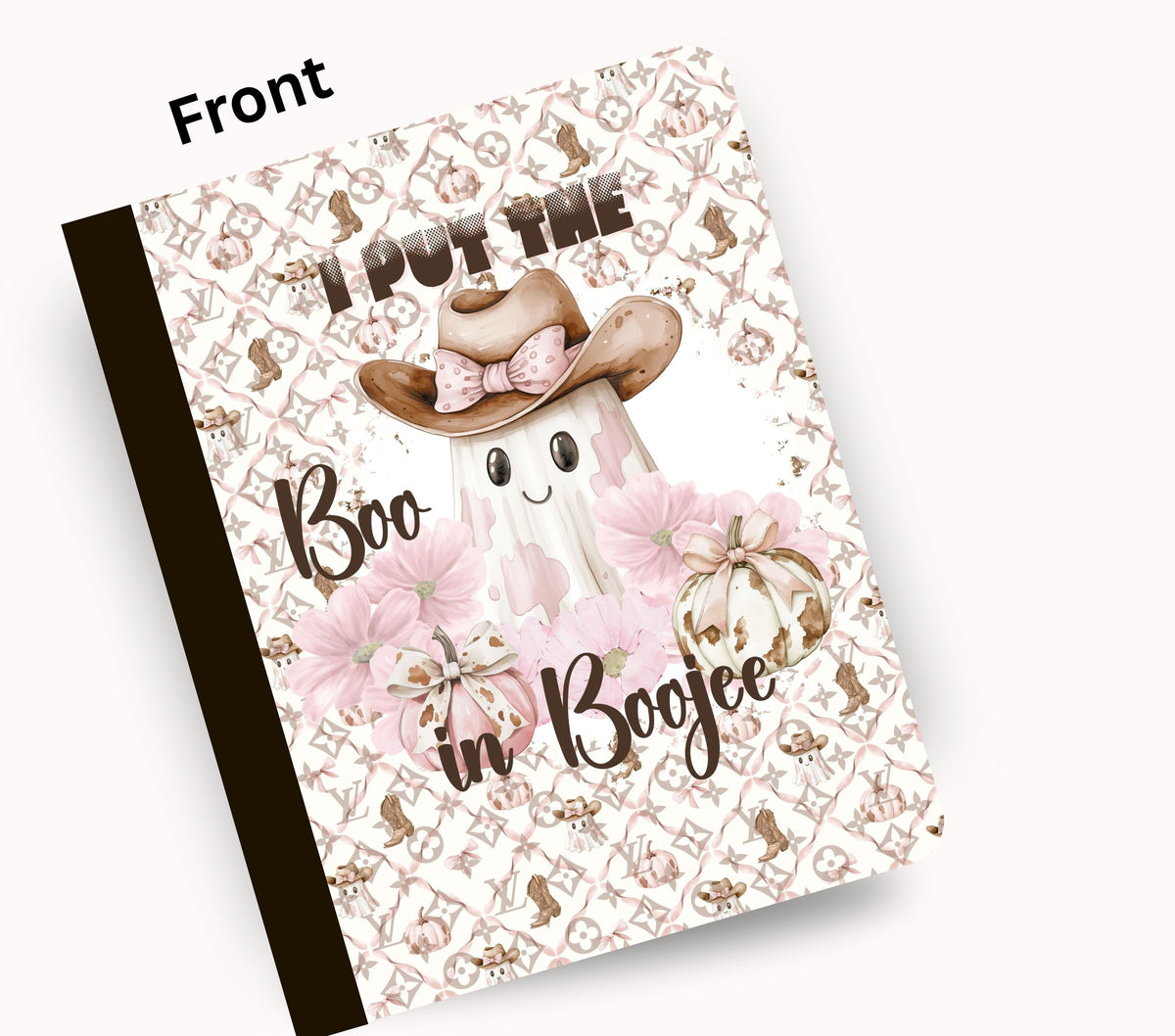 I put the Boo in Boojee vinyl composition notebook wrap