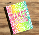 Dance Mode Leopard Neon vinyl composition notebook wrap