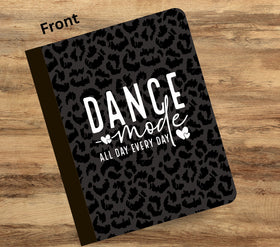 Dance Mode Black Leopard vinyl composition notebook wra