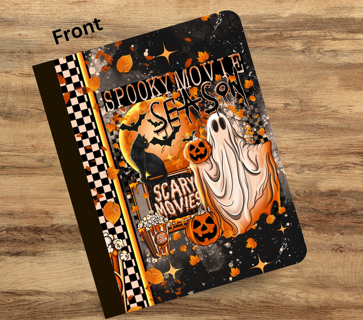 Scary Movies vinyl composition notebook wrap