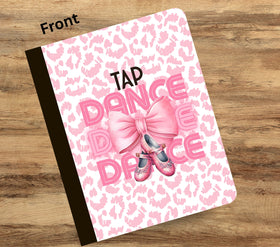Tap Dance Pink vinyl composition notebook wrap