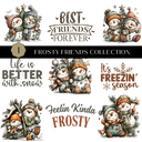 Frosty Friends Collection UV DTF Decal Sheets- 3 Designs