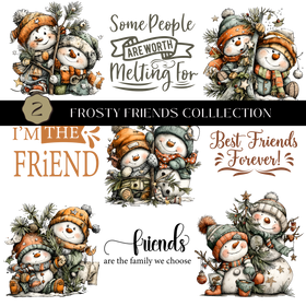 Frosty Friends Collection UV DTF Decal Sheets- 3 Designs