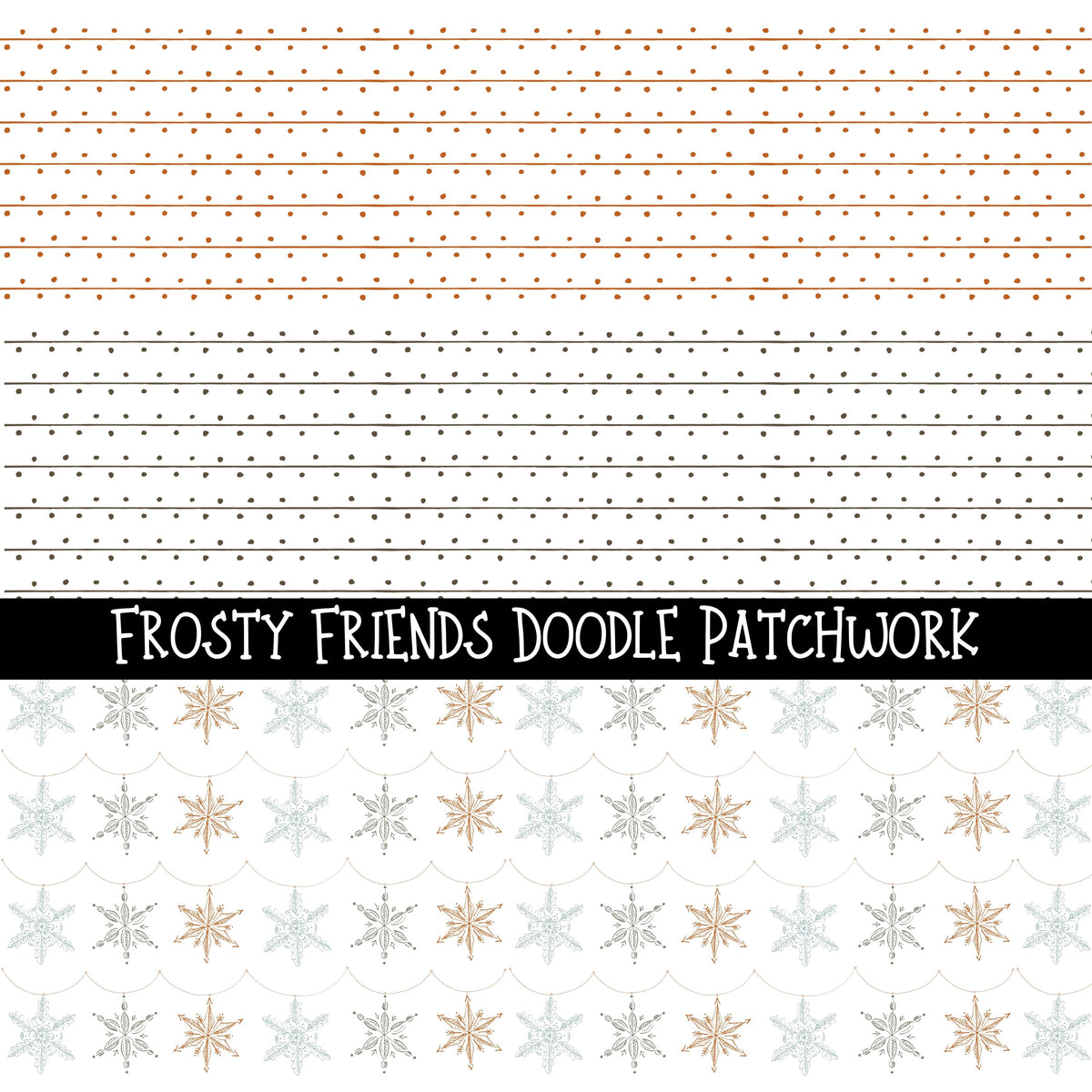 Frosty Friends Doodle Patchwork Set