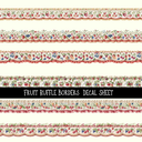 Fruit Ruffles Borders - Uv Dtf Decal Sheet