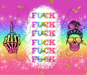 F*ck This Finger and Skull Adhesive Vinyl Wrap