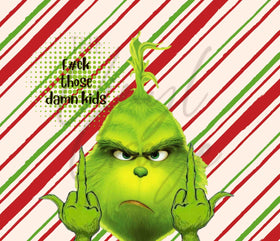F*ck Grinch 20 or 30 oz Skinny Adhesive Vinyl Wrap