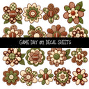 Game Day UV DTF Decal sheets 4 Designs available