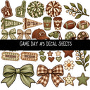 Game Day UV DTF Decal sheets 4 Designs available