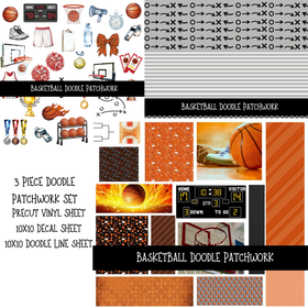 BasketBall Doodle Patchwork Set
