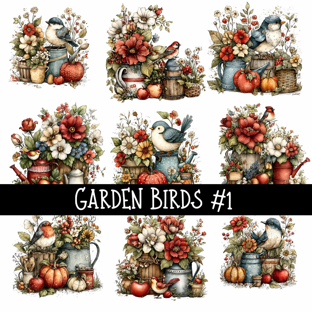 Garden Birds UV Decal sheets 2 to choose from