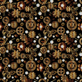 Gears And Butterfly - Adhesive Vinyl